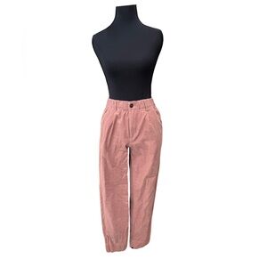 Madewell Women’s XXS Pink Corduroy Trousers 100% Cotton Business Casual